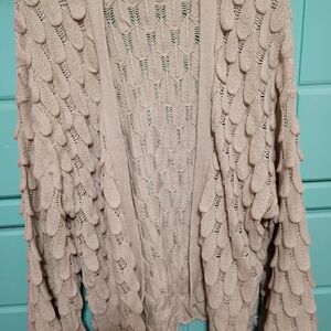 Cato Cream Textured Women's Cardigan